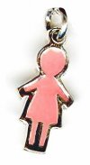 Sterling Silver 18x9mm Girl Pendant